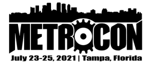 Metrocon logo is black and white