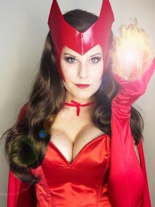 Scarlet Witch cosplayed by @SewGeekMama