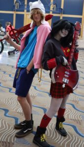 a young couple cosplay together