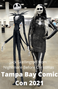 Cosplayer portrays Jack Skellington from Nightmare Before Christmas