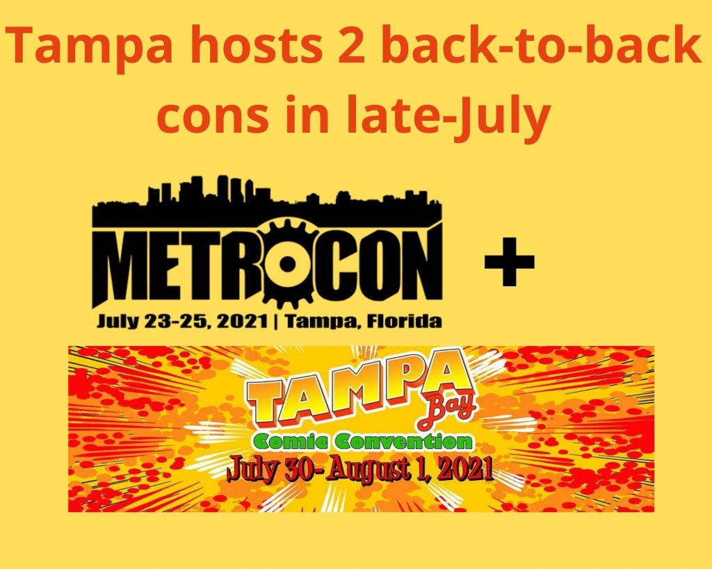 Metrocon and Tampa Bay Comic Convention logos