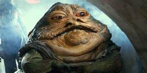 Close up of Jabba The Hutt's face