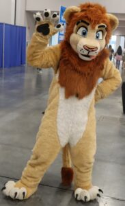 a cosplayer portrays a furrie at Florida SuperCon 2021