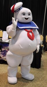 Ghostbusters cosplayer Staypuff Marshmallow Man