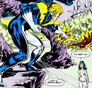 Lightning Lad and Phantom Girl by Mike Grell at St Pete Comic Con